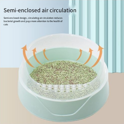 Round Odor-Proof Semi-Closed Cat Litter Box