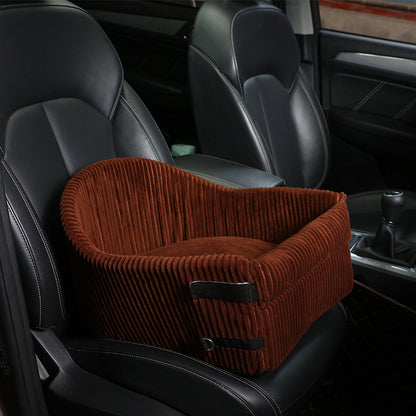 Portable Pet Car Seat with Storage for Dogs