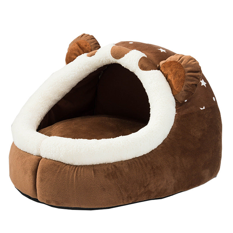 Half-Enclosed Pet House for Small Dogs and Cats