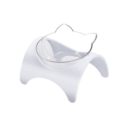 Cat Ear Double Bowl with Automatic Water Dispenser
