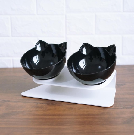 Creative Non-Slip Double Cat Bowl for Food and Water