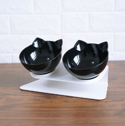 Creative Non-Slip Double Cat Bowl for Food and Water