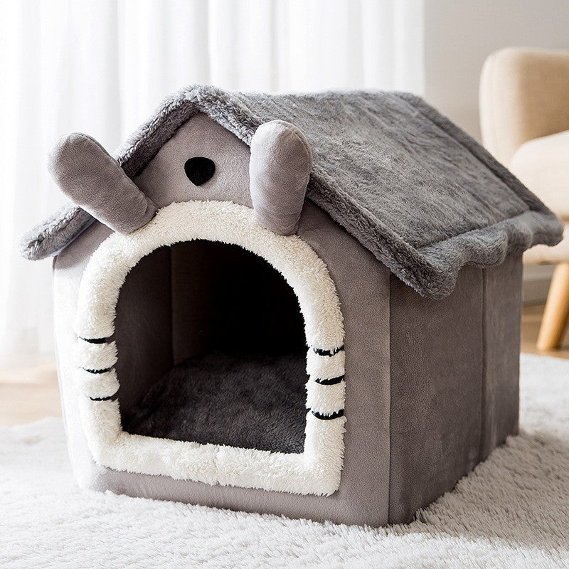Warm House for Small Dogs and Cats, Removable Pet Bed