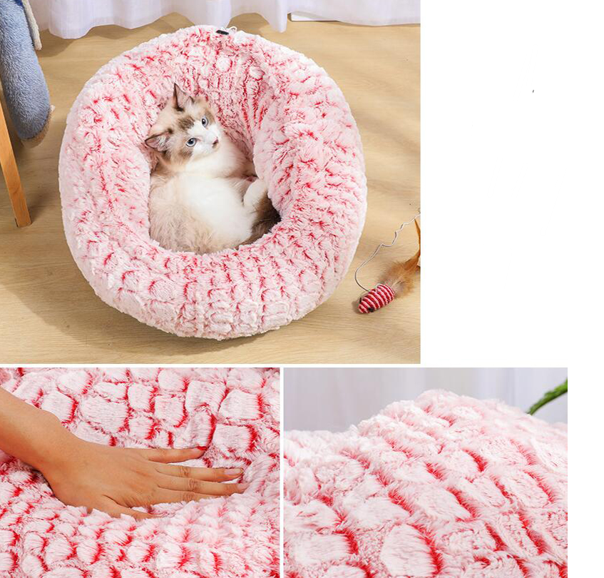 Universal Cat House for Small Dogs and Cats, Plush Bed