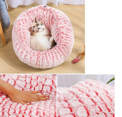 Universal Cat House for Small Dogs and Cats, Plush Bed