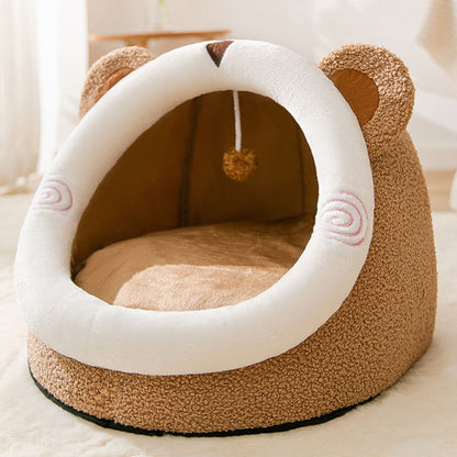 Half-Enclosed Pet House for Small Dogs and Cats