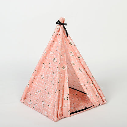 DIY Folding Tent Dog House with Mosquito Netting